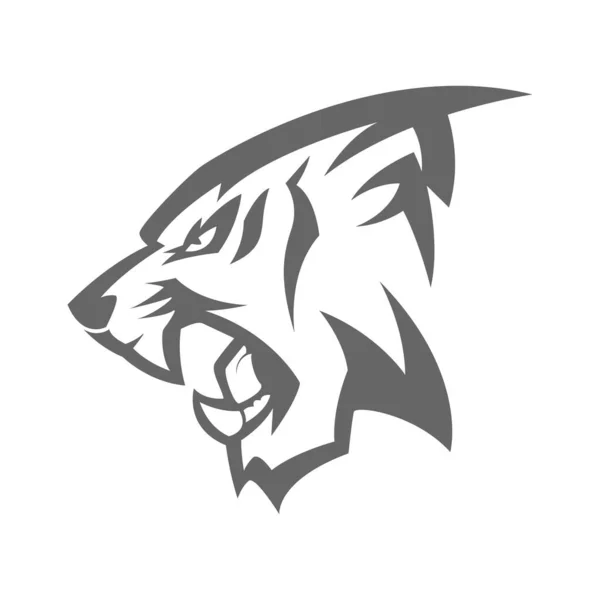 Illustration Conception Icône Logo Tigre — Image vectorielle