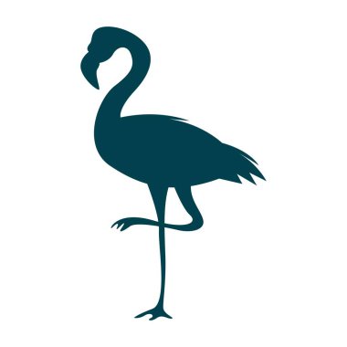 Flamingo logo tasarım illüstrasyonu