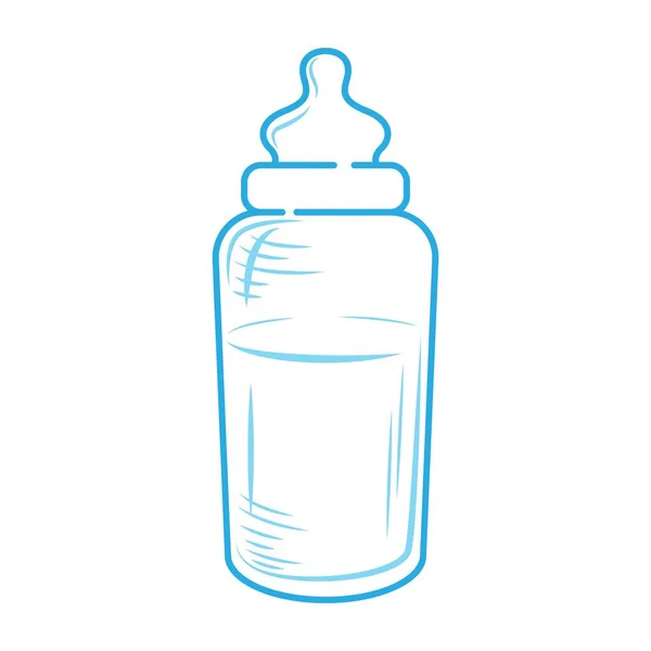 Pacifier Молочної Пляшки Ілюстрація Дизайну — стоковий вектор