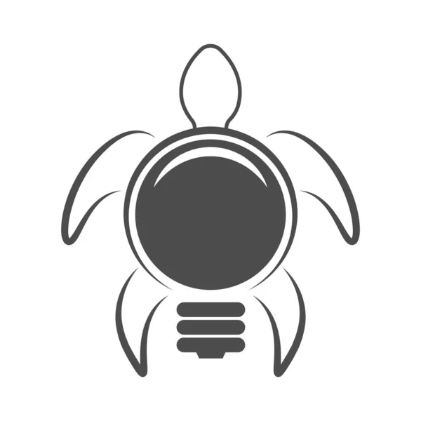 Ilustración Diseño Icono Logo Tortuga — Vector de stock