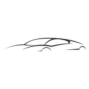 Sport Car logo tasarım illüstrasyonu