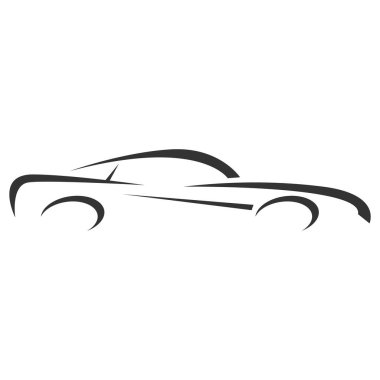 Sport Car logo tasarım illüstrasyonu