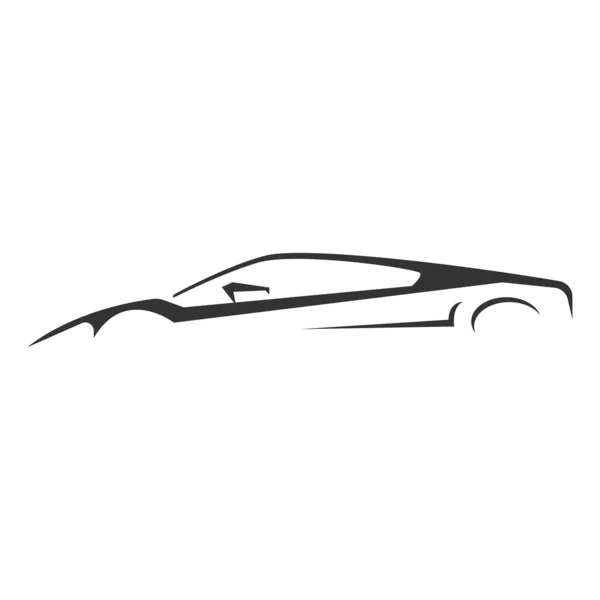 スポーツカーのロゴアイコンデザインイラスト — ストックベクタ