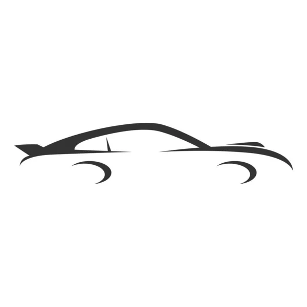 Sport Car Logó Ikon Design Illusztráció — Stock Vector