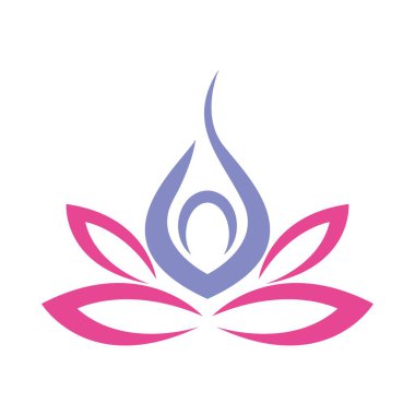 Yoga logo tasarımı illüstrasyonu