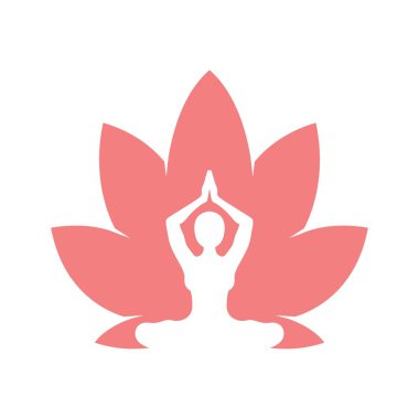Yoga logo tasarımı illüstrasyonu