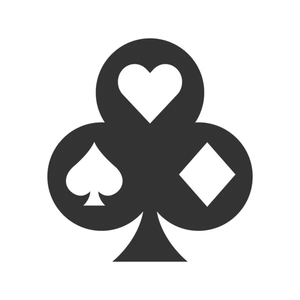 Poker Ilustração Projeto Logotipo Casino — Vetor de Stock
