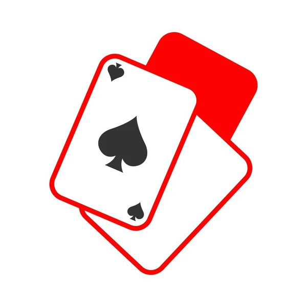 Ilustrasi Desain Logo Casino Poker - Stok Vektor