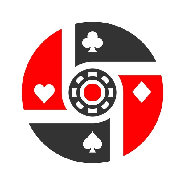 Покер Ілюстрація Дизайну Логотипу Казино — стоковий вектор