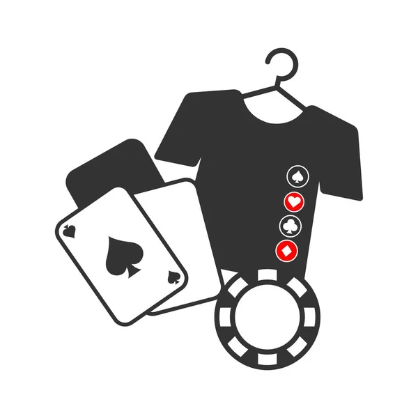Poker Casino Logo Design Illustration — Stockvektor