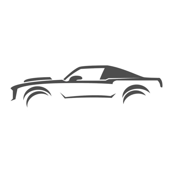Μυϊκά Αυτοκίνητα Εικονίδιο Σχεδίαση Εικονογράφηση — Διανυσματικό Αρχείο