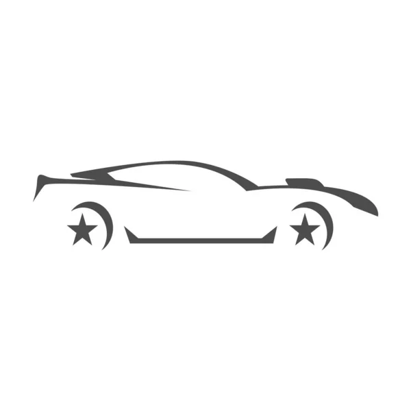 マッスルカーのアイコンデザインイラスト — ストックベクタ