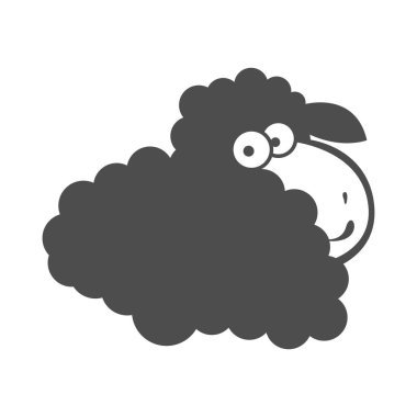 Koyun logosu tasarımı illüstrasyonu