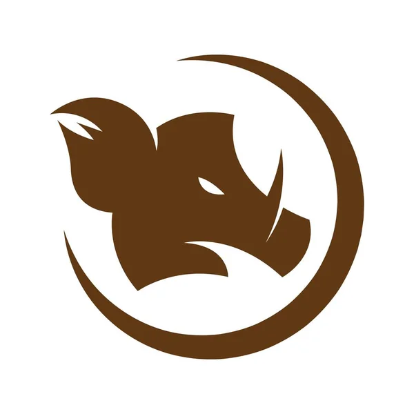 Yaban Domuzu Simgesi Logo Tasarımı Illüstrasyonu Telifsiz Stok Illüstrasyonlar