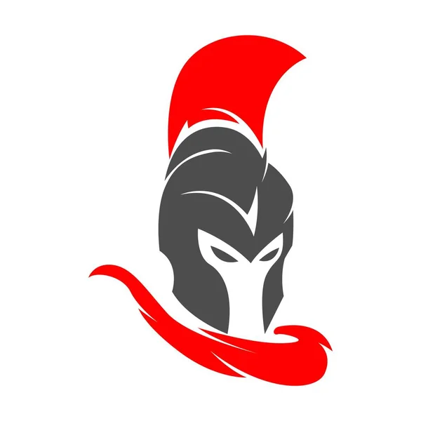 Gladiator Spartan Logo Design Illustration — Stock Vector