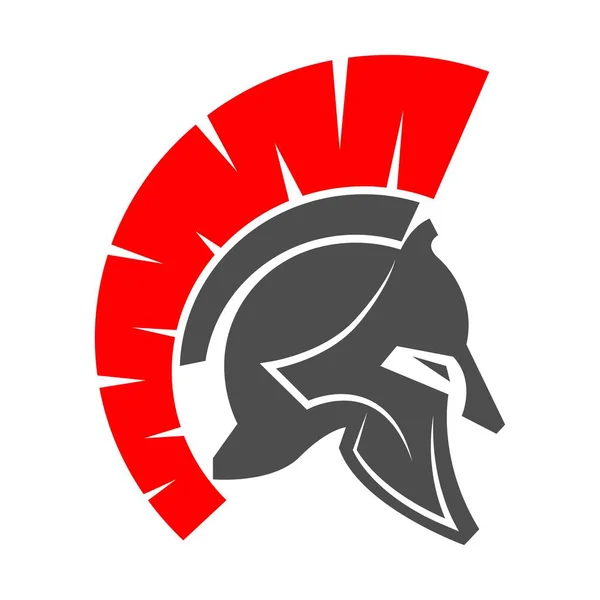 Gladiator Spartanische Logodesign Illustration — Stockvektor