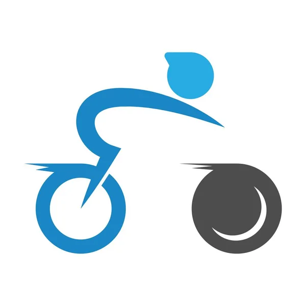 Ilustração Projeto Ícone Logotipo Bicicleta — Vetor de Stock