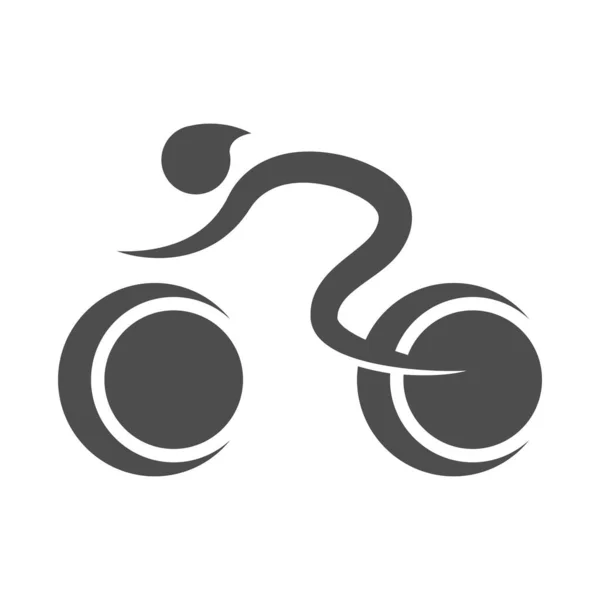 Illustration Design Icône Logo Vélo — Image vectorielle