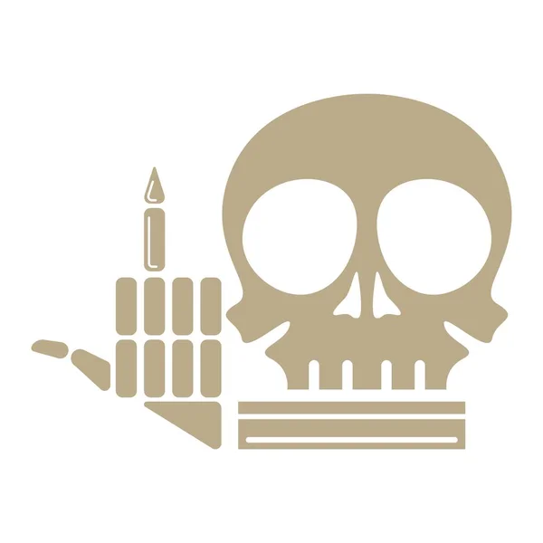 Knochen Symbol Logo Design Illustration — Stockvektor