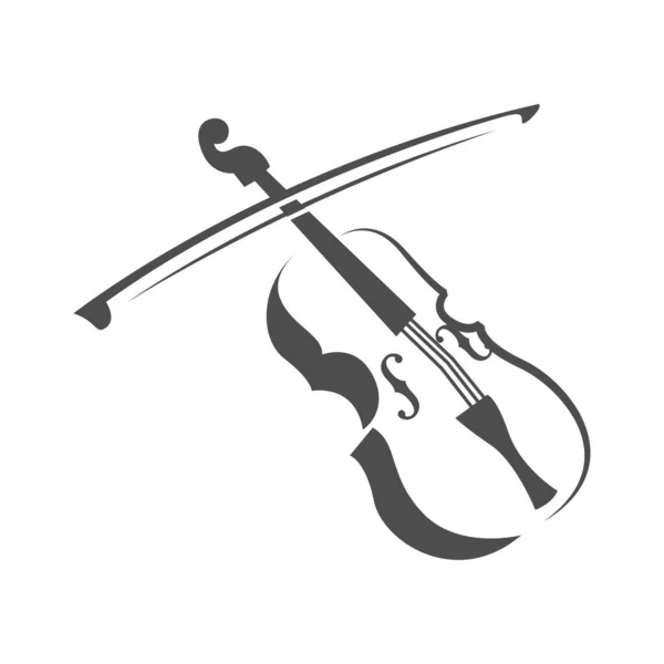Illustration Conception Icône Logo Violon — Image vectorielle