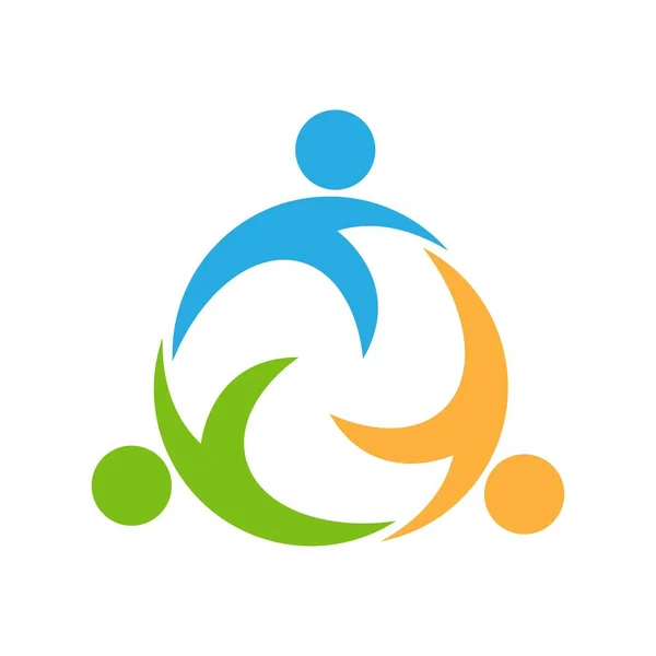 Illustrazione Del Logo Dell Icona Dell Amicizia — Vettoriale Stock