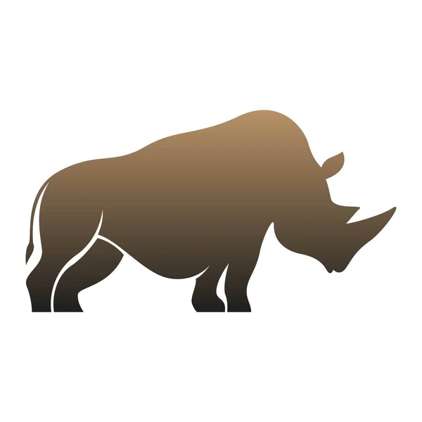 Ilustración Del Diseño Del Icono Del Logotipo Rhino — Vector de stock