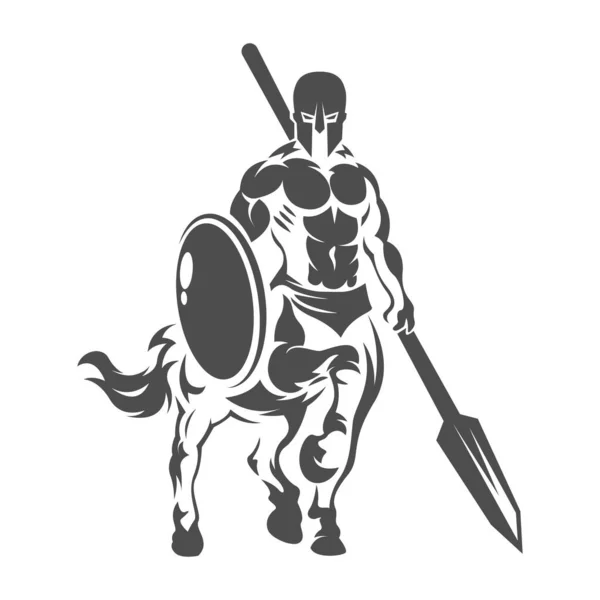Kentaur Logó Ikon Design Illusztráció — Stock Vector