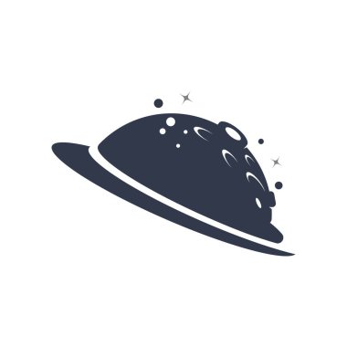 Gezegen simgesi logo tasarımı illüstrasyonu