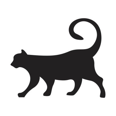 Kedi logosu tasarımı illüstrasyonu
