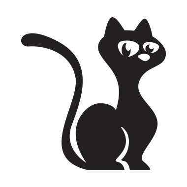 Kedi logosu tasarımı illüstrasyonu