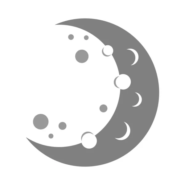 Flat Moon Icon 