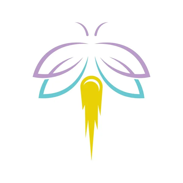 Ateşböceği Ateş Böcekleri Logo Tasarımı Çizimi Telifsiz Stok Vektörler