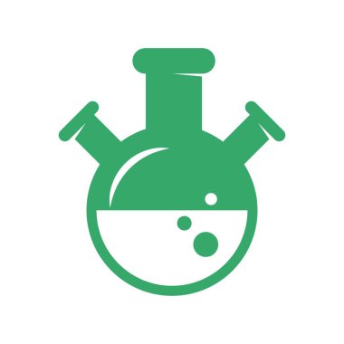 Kimyasal şişe tasarımı ikonu illüstrasyonu