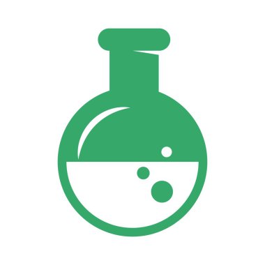 Kimyasal şişe tasarımı ikonu illüstrasyonu