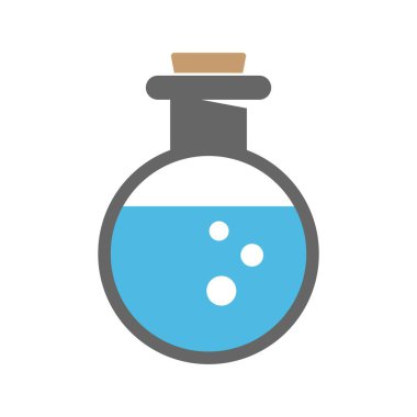 Kimyasal şişe tasarımı ikonu illüstrasyonu