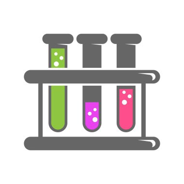 Kimyasal şişe tasarımı ikonu illüstrasyonu