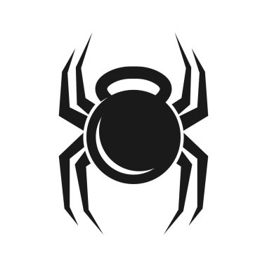 Örümcek logosu tasarım illüstrasyonu