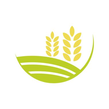 Buğday simgesi logo tasarımı illüstrasyonu