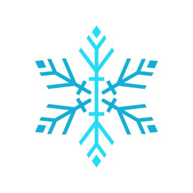 Kar Tanesi logo simgesi tasarımı illüstrasyonu