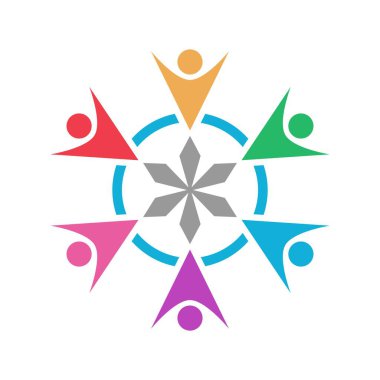 Kar Tanesi logo simgesi tasarımı illüstrasyonu