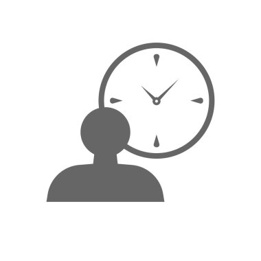 Zaman simgesi düz tasarım şablonu