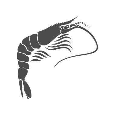 Istakoz simgesi tasarım şablonu çizimi