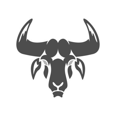 Boğa simgesi logo tasarım şablonu
