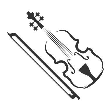 Keman logosu tasarım şablonu