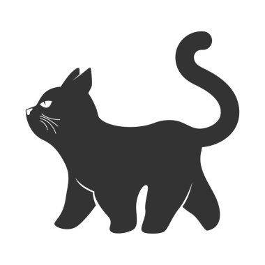 Kedi simgesi logo tasarım şablonu