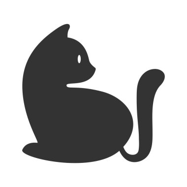 Kedi simgesi logo tasarım şablonu