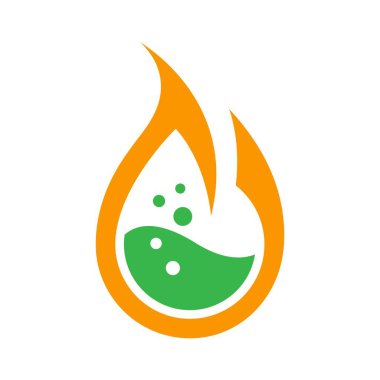 Doğal enerji simgesi logo tasarım şablonu