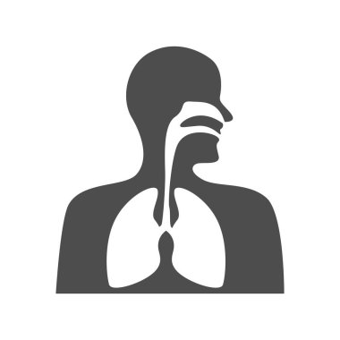 Öksürük simgesi tasarımı şablonu çizimi