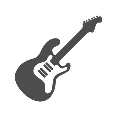 Gitar simgesi logo tasarım şablonu