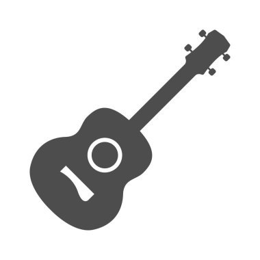 Gitar simgesi logo tasarım şablonu